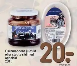 REMA 1000 Fiskemandens julesild eller stegte sild med appelsin 250 g, DKK 20 tilbud