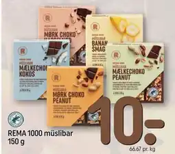 REMA 1000 REMA 1000 müslibar 150 g, DKK 10 tilbud