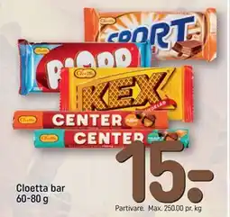 REMA 1000 Cloetta bar 60-80 g, DKK 15 tilbud