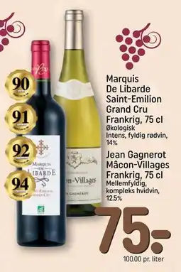 REMA 1000 Marquis De Libarde Saint-Emilion Grand Cru Frankrig, 75 cl, DKK 75 tilbud