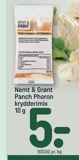 REMA 1000 Nemt & Grønt Panch Phoron krydderimix 10 g, DKK 5 tilbud