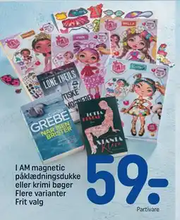 REMA 1000 I AM magnetic påklædningsdukke eller krimi bøger Flere varianter Frit valg, DKK 59 tilbud