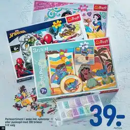 REMA 1000 Perlesortiment i æske inkl. nylonsnor eller puslespil med 200 brikker Frit valg., DKK 39 tilbud