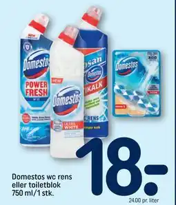 REMA 1000 Domestos wc rens eller toiletblok 750 ml/1 stk., DKK 18 tilbud