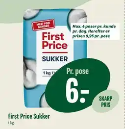 Min Købmand First Price Sukker, DKK 6 tilbud