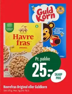 Min Købmand Havrefras Original eller Guldkorn, DKK 25 tilbud