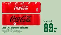 Min Købmand Coca-Cola eller Coca-Cola Zero, DKK 89 tilbud