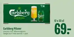 Min Købmand Carlsberg Pilsner, DKK 69 tilbud