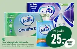 Min Købmand Lotus Toiletpapir eller Køkkenruller, DKK 25 tilbud
