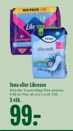Min Købmand Tena eller Libresse, DKK 99 tilbud