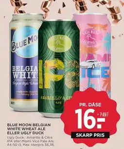 MENY BLUE MOON BELGIAN WHITE WHEAT ALE ELLER UGLY DUCK, DKK 16 tilbud