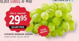 MENY STENFRI GRØNNE DRUER, DKK 29.95 tilbud