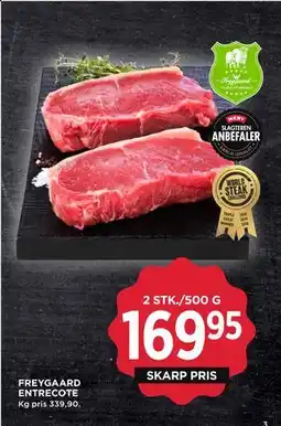MENY FREYGAARD ENTRECOTE, DKK 169.95 tilbud