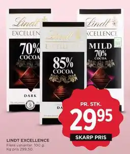 MENY LINDT EXCELLENCE, DKK 29.95 tilbud