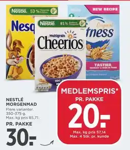 MENY NESTLÉ MORGENMAD, App-pris tilbud