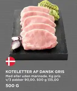 MENY KOTELETTER AF DANSK GRIS, DKK 135 tilbud