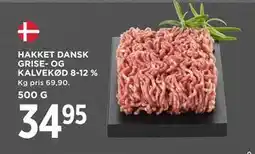 MENY HAKKET DANSK GRISE- OG KALVEKØD 8-12 %, DKK 135 tilbud