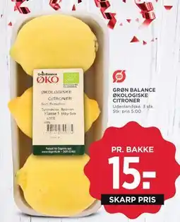 MENY GRØN BALANCE ØKOLOGISKE CITRONER, DKK 15 tilbud