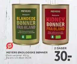 MENY MEYERS ØKOLOGISKE BØNNER, DKK 30 tilbud