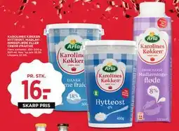 MENY KAROLINES KØKKEN HYTTEOST, MADLAVNINGSFLØDE ELLER CREME FRAICHE, DKK 16 tilbud