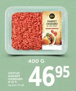 MENY GESTUS HAKKET OKSEKØD 8-12 %, DKK 46.95 tilbud