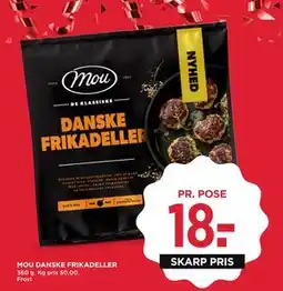 MENY MOU DANSKE FRIKADELLER, DKK 18 tilbud