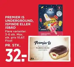 MENY PREMIER IS UNDERGROUND, ISPINDE ELLER ISBÅD, DKK 32 tilbud