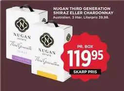 MENY NUGAN THIRD GENERATION SHIRAZ ELLER CHARDONNAY, DKK 119.95 tilbud