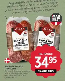 MENY AALBÆK DANSK TAPAS MIX, DKK 34.95 tilbud