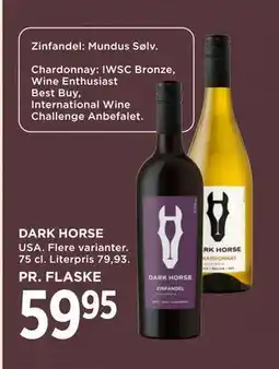 MENY DARK HORSE, DKK 59.95 tilbud