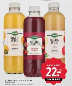 MENY RYNKEBY RIGTIG JUICE ELLER SMOOTHIE, DKK 22 tilbud