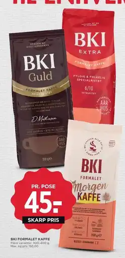 MENY BKI FORMALET KAFFE, DKK 45 tilbud