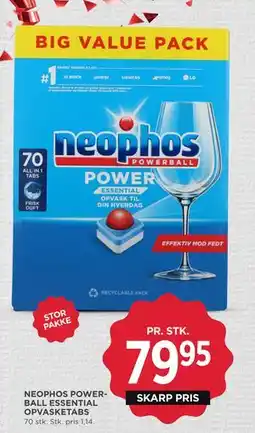 MENY NEOPHOS POWERBALL ESSENTIAL OPVASKETABS, DKK 79.95 tilbud