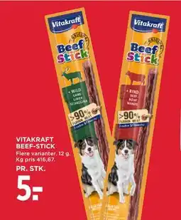 MENY VITAKRAFT BEEF-STICK, DKK 5 tilbud