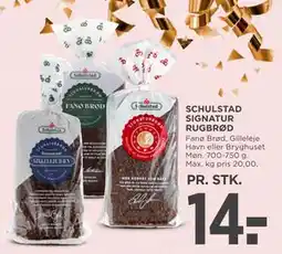 MENY SCHULSTAD SIGNATUR RUGBRØD, DKK 14 tilbud
