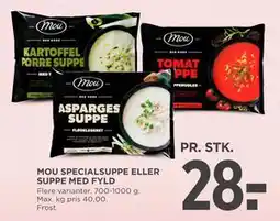 MENY MOU SPECIALSUPPE ELLER SUPPE MED FYLD, DKK 28 tilbud