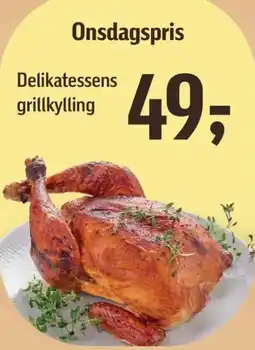 Føtex Delikatessens grillkylling tilbud