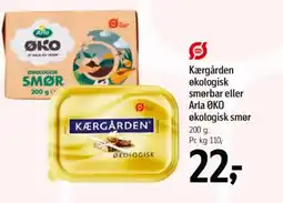 Føtex Kærgården økologisk smørbar eller Arla OKO økologisk smør tilbud