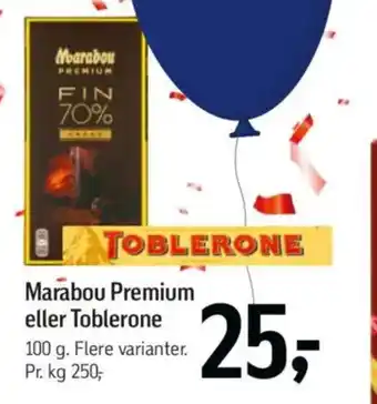 Føtex Marabou Premium eller Toblerone tilbud