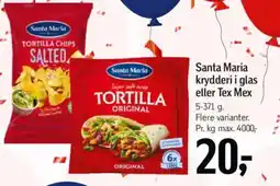Føtex Santa Maria krydderi i glas eller Tex Mex tilbud