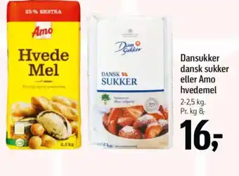 Føtex Dansukker dansk sukker eller Amo hvedemel tilbud