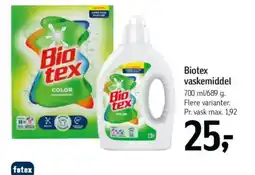 Føtex Biotex vaskemiddel tilbud