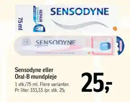 Føtex SENSODYNE eller Oral-B mundpleje tilbud
