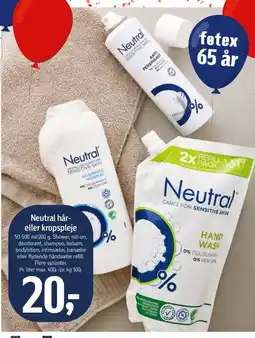 Føtex Neutral hår eller kropspleje tilbud
