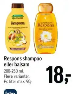Føtex Respons shampoo eller balsam tilbud