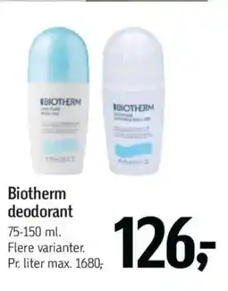 Føtex Biotherm deodorant tilbud