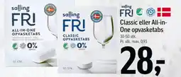 Føtex Salling Fri Classic eller All-in- One opvasketabs tilbud