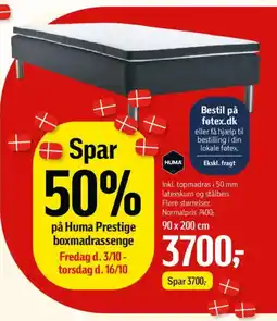 Føtex På Huma Prestige boxmadrassenge tilbud