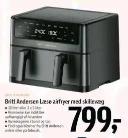 Føtex Britt Andersen Læsø airfryer med skillevæg tilbud