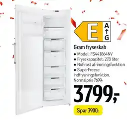 Føtex Gram fryseskab tilbud